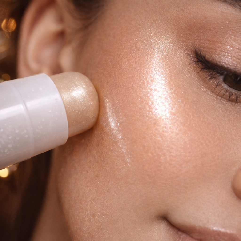 VeyronLux Glassy Highlighter Balm — Instant Dewy Glow Stick